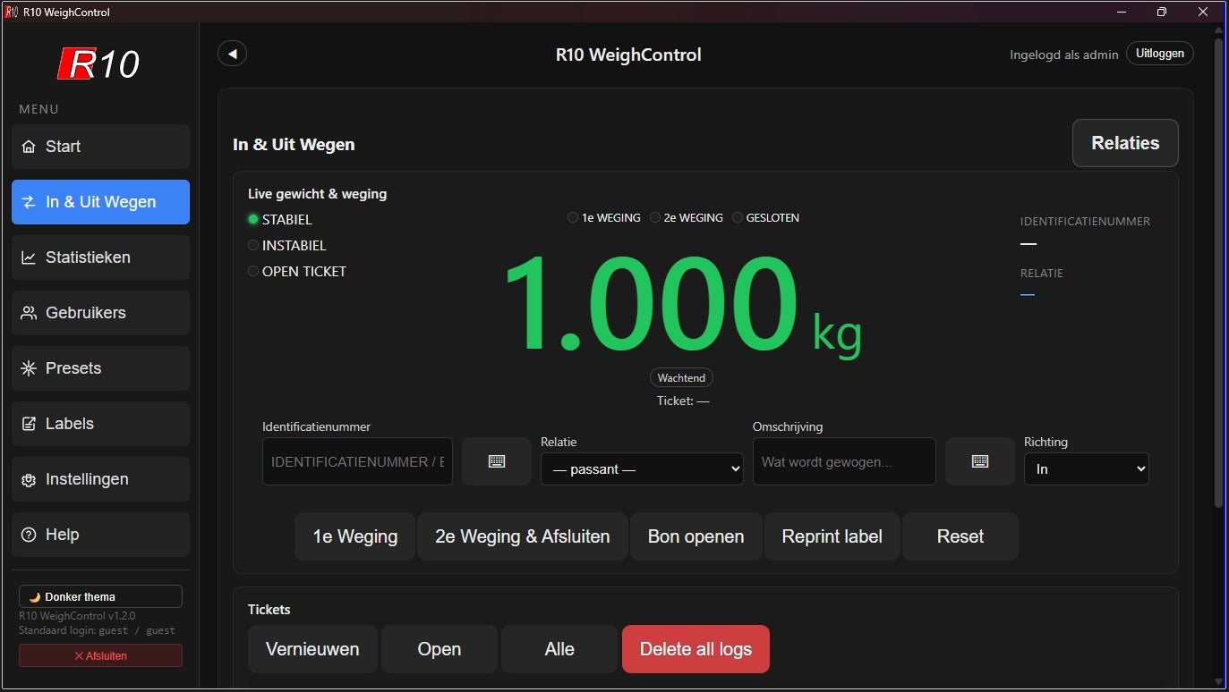 Afbeelding van een computerscherm waatop In en uitwegen voor afvalverwerkers en recyclingsbedrijven
