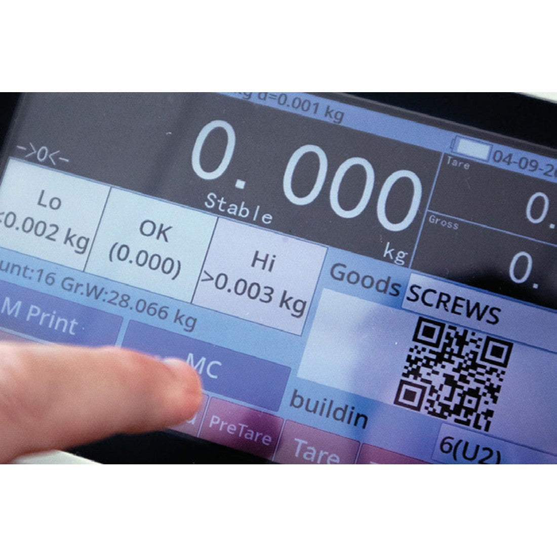ADAM AE 505 etiketprinter-indicator met touchscreen