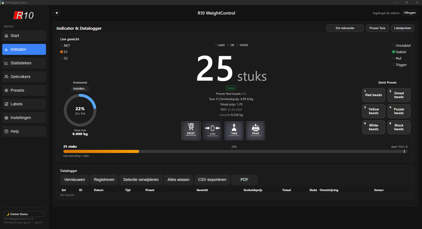 WeightControl Count – Professionele telsoftware voor weegschalen en ERP-integratie